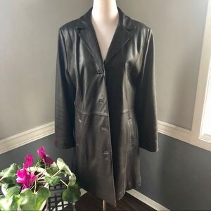 Brown Leather Coat